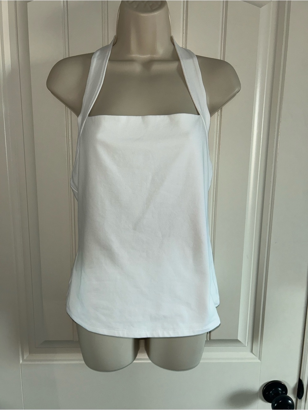 NEW Boston Proper White Halter Square-Neck Camisole Sz M